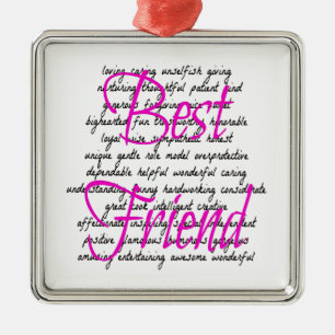 Words for Best Friend Metal Ornament
