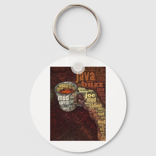 Words for Coffee Keychain (Front)