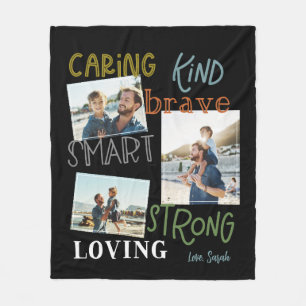 Words for Dad Fleece Blanket