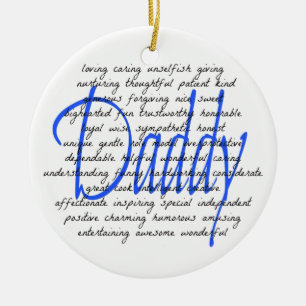 Words For Daddy Ceramic Ornament