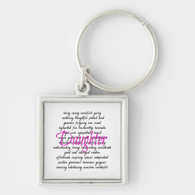 Words for Daughter Keychain (Front)