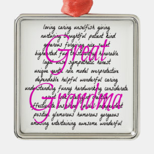 Words for Great Grandma Metal Ornament