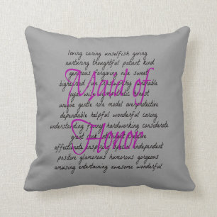 Words for Maid of Honour Throw Pillow
