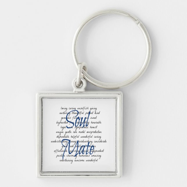 Words for Soul Mate Keychain (Front)