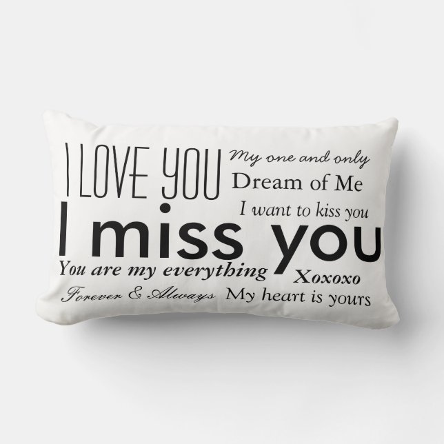 Words From a Lover Lumbar Pillow (Front)