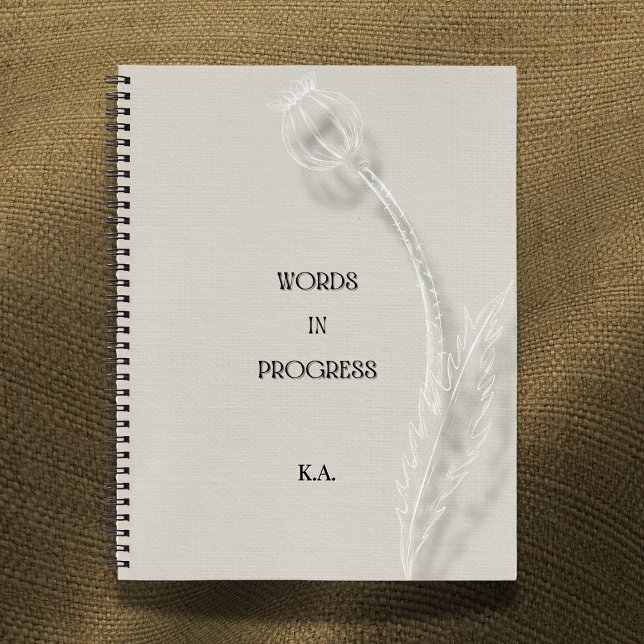 Words in Progress Minimalist Writing Notebook (Creator Uploaded)