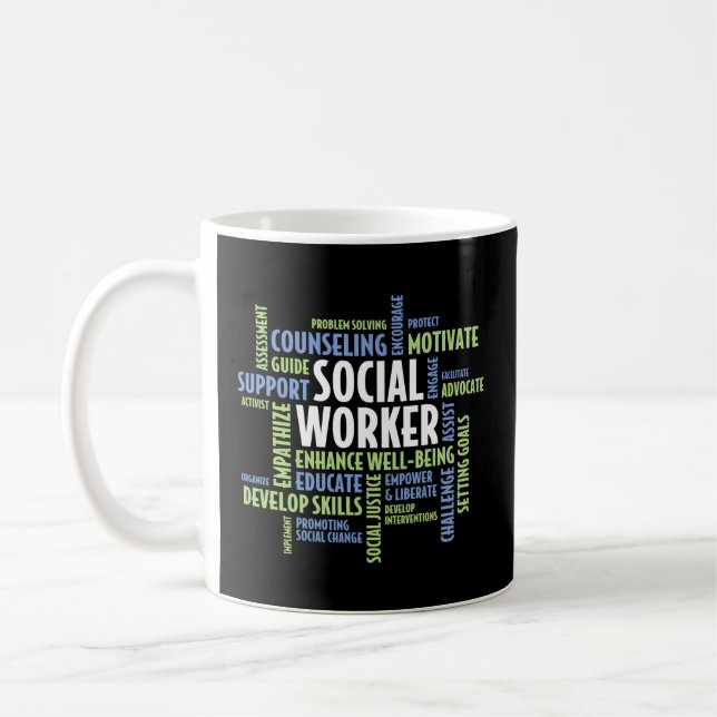 Words - Lcsw Social Work Month For Social Worker Coffee Mug (Left)