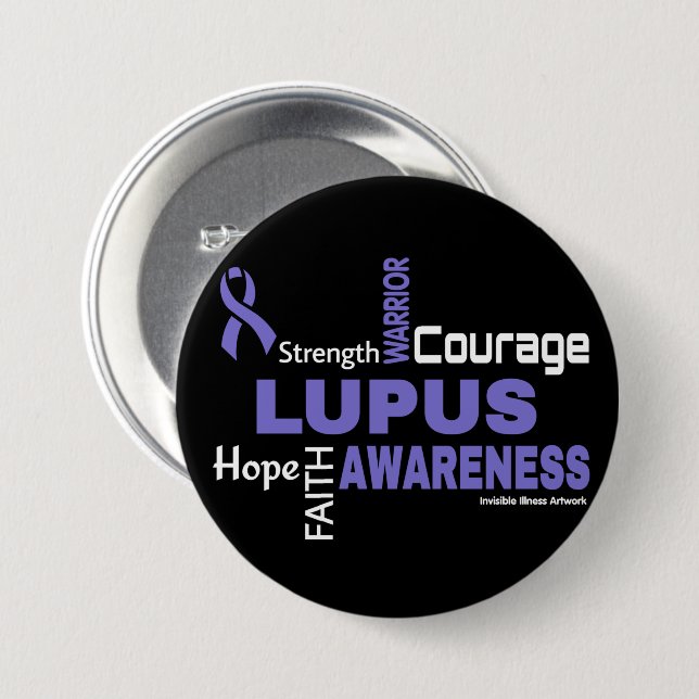 Words...Lupus 3 Inch Round Button (Front & Back)