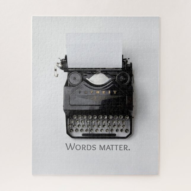Words Matter Typewriter Jigsaw Puzzle (Vertical)
