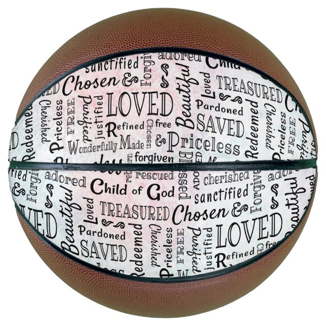 Words of Affirmation Word Art Basketball (Front)