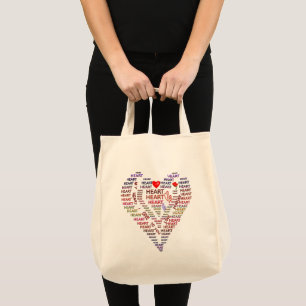 Words of Heart Tote Bag