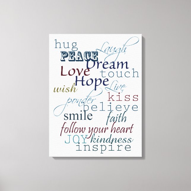 Words of Inspiration Canvas Print (Front)