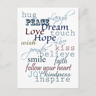 Words of Inspiration Postcard