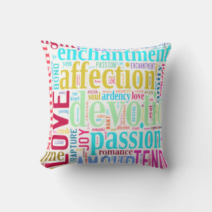 Words of Love #2 Throw Pillow