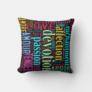 Words of Love #3 Throw Pillow
