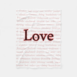 Words of Love Fleece Blanket