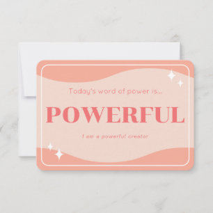 Words of Power Modern Feminine Affirmation Card