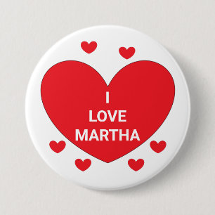 Words of the Heart:  Red & White 3 Inch Round Button