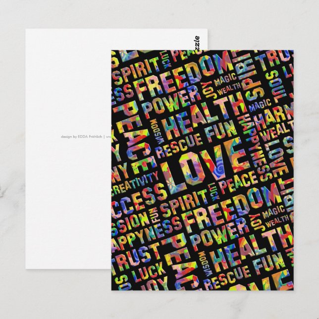 Words Of The Spirit Way / Positive Thinking 1 Postcard (Front/Back)