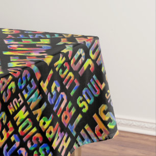 Words Of The Spirit Way / Positive Thinking 1 Tablecloth
