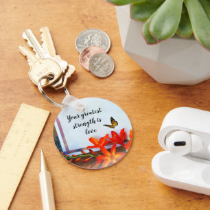 Words of Wisdom Button Keychain