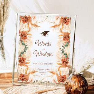 Words of Wisdom Graduation   Bold Boho Watercolor 