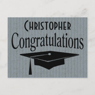 Words Of Wisdom Modern Graduation Party Advice Postcard