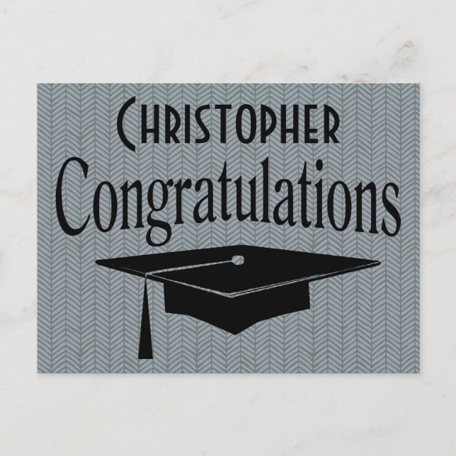 Words Of Wisdom Modern Graduation Party Advice Postcard (Front)