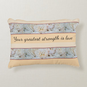 Words of Wisdom Roses Accent Pillow