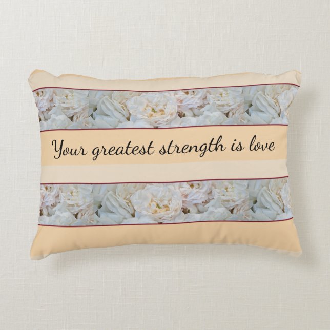 Words of Wisdom Roses Accent Pillow (Front)