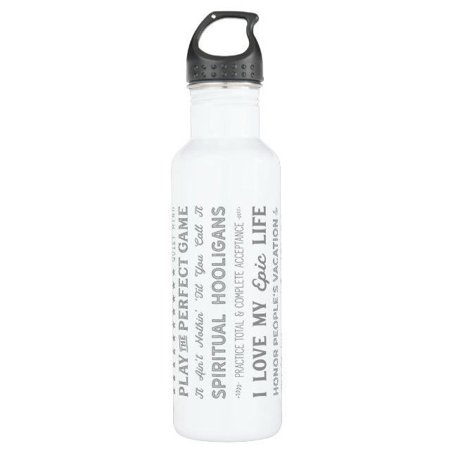 Words of Wisdom Water Bottle (Front)