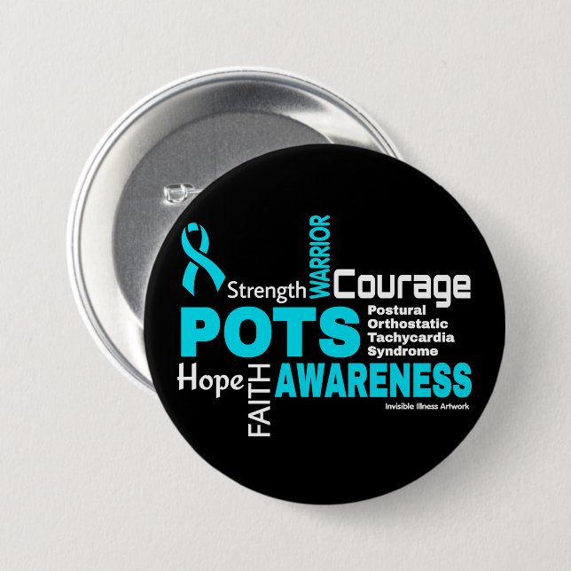 Words...POTS 3 Inch Round Button (Front & Back)