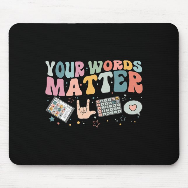 Words Problem Speech Therapy Language Pathologist  Mouse Pad (Front)
