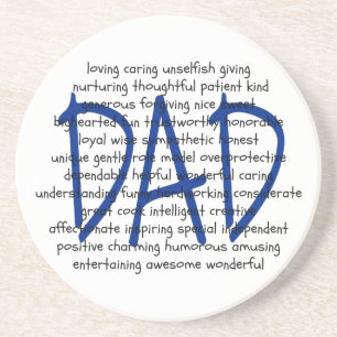 Words to Describe Dad Coaster