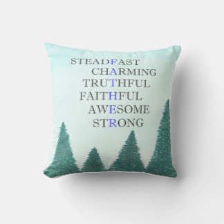 Words to describe Father- Letter to Father Throw Pillow