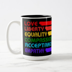 Words To Live By Two-Tone Coffee Mug