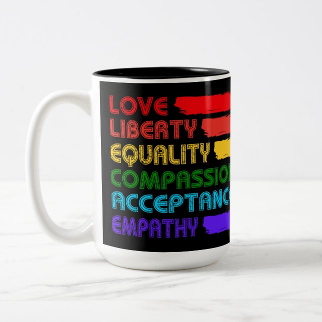 Words To Live By Two-Tone Coffee Mug (Left)