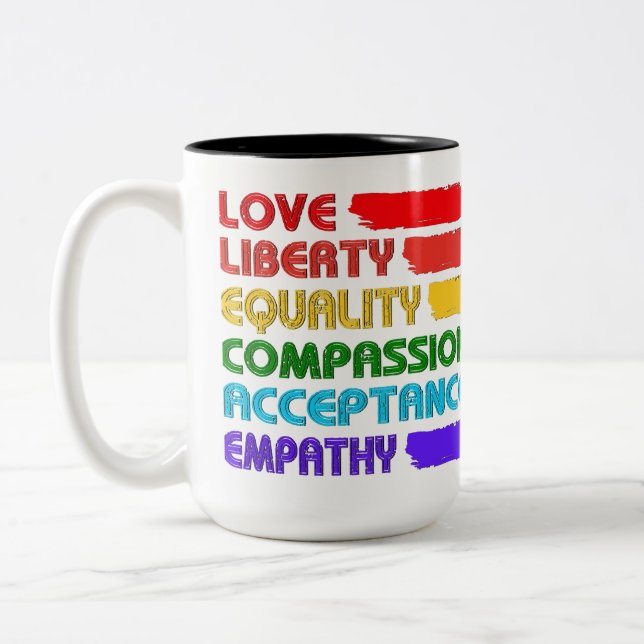 Words To Live By Two-Tone Coffee Mug (Left)
