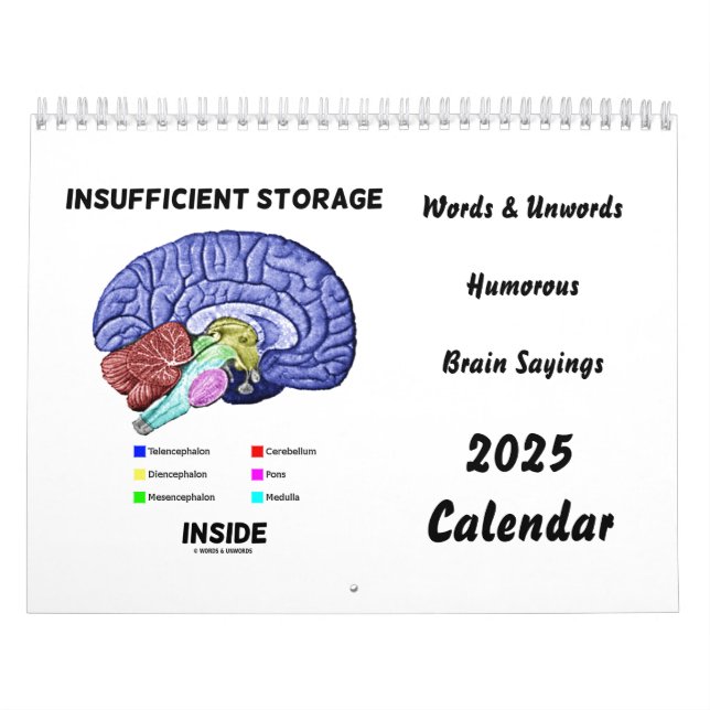 Words & Unwords Brain Humour Sayings 2025 Calendar (Cover)