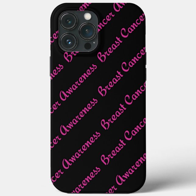 Words/Wallpaper...Breast Cancer Case-Mate iPhone Case (Back)