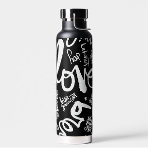Words Water Bottle
