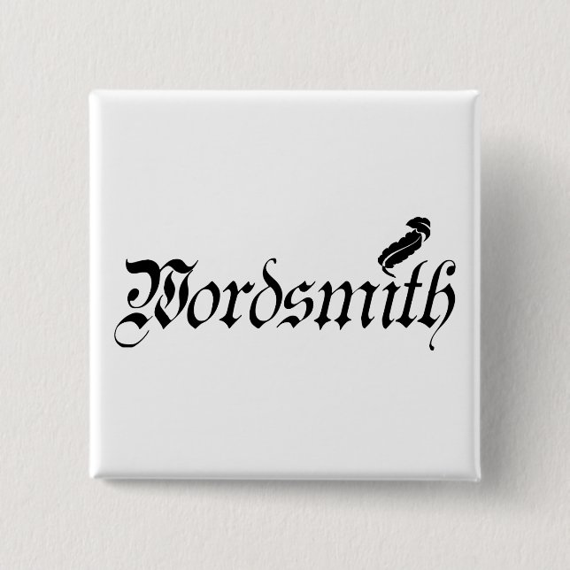Wordsmith 2 Inch Square Button (Front)