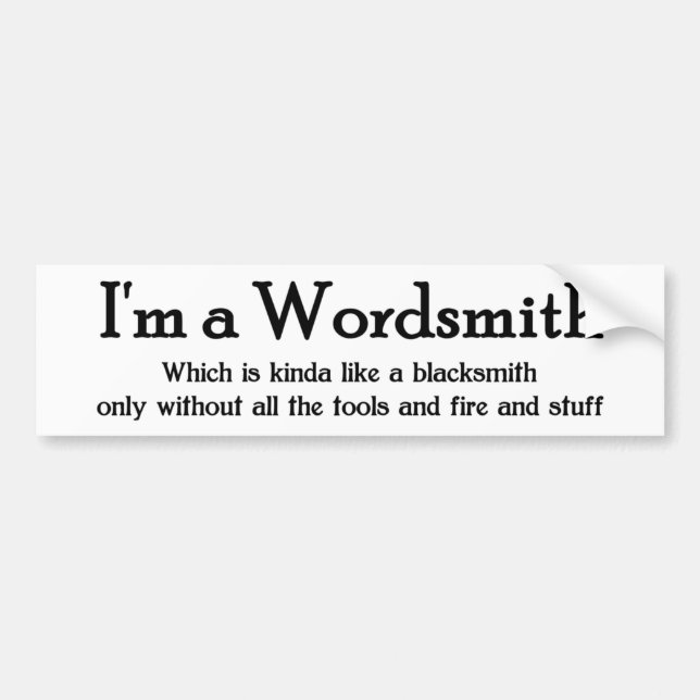 Wordsmith Bumper Sticker (Front)