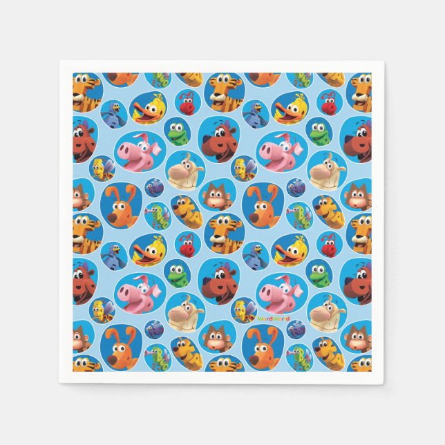 WordWorld WordFriends Paper Napkins (Front)