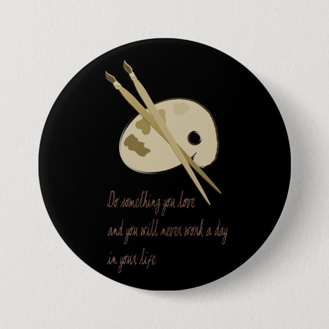 work 3 inch round button (Front)