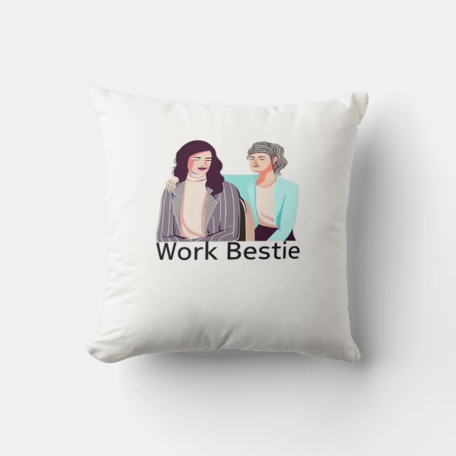 Work Beast Classic Throw Pillow (Front)