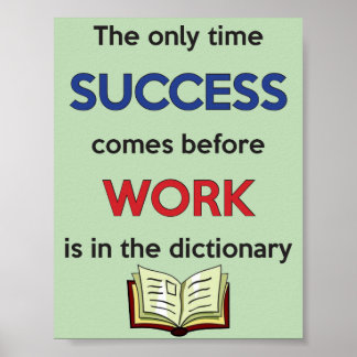WORK before SUCCESS Poster