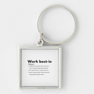 Work Bestie Boxy Keychain