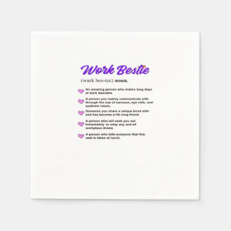 Work Bestie Definition Classic Viral Napkin