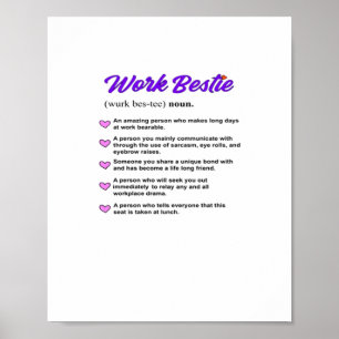 Work Bestie Definition Classic Viral Poster